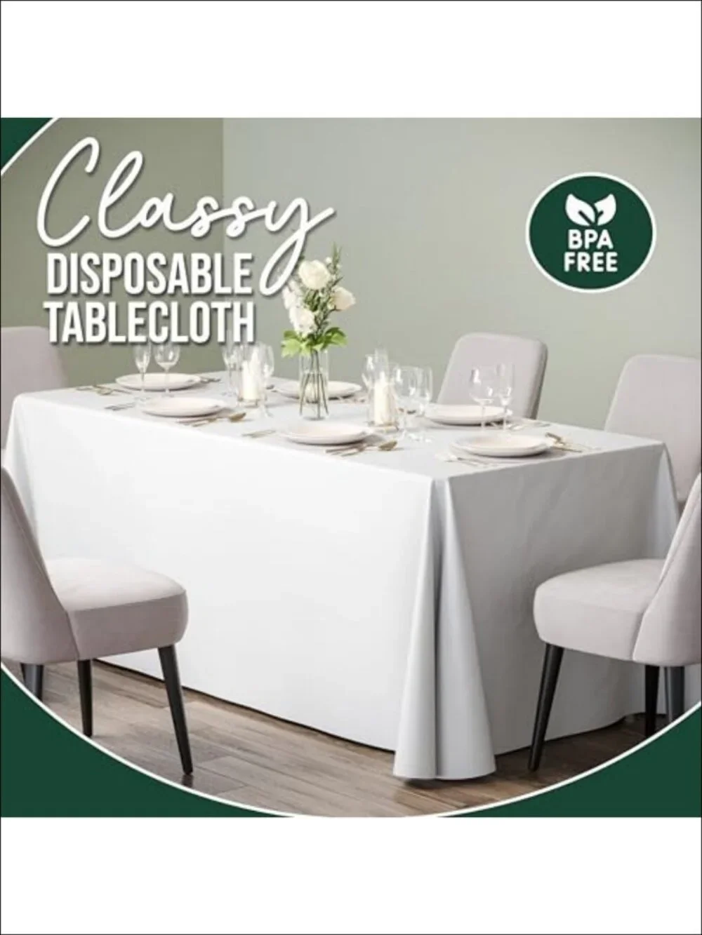 6 Pack Disposable Plastic Tablecloth 70x120 Rectangle Heavy Duty Party_2
